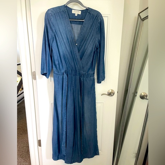 Anthropologie Cloth and stone very light/thin denim material pantsuit. - Picture 1 of 5